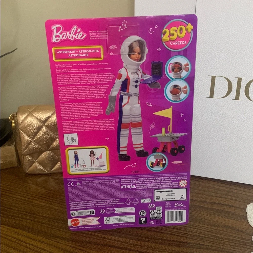 Barbie 65th Anniversary Doll & 10 Accessories, Astronaut Set with Brunette